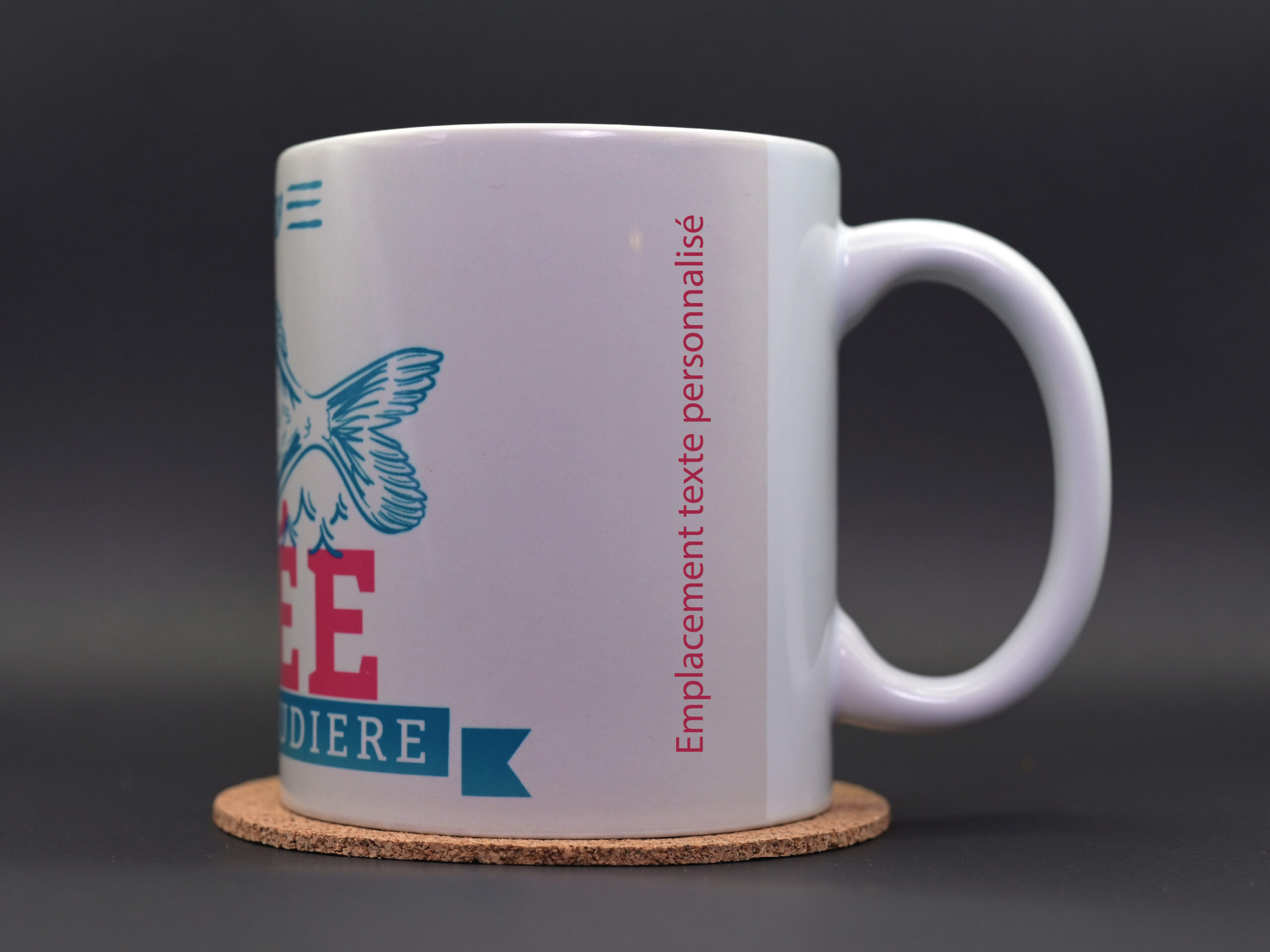 Emplacement du texte personnalisé