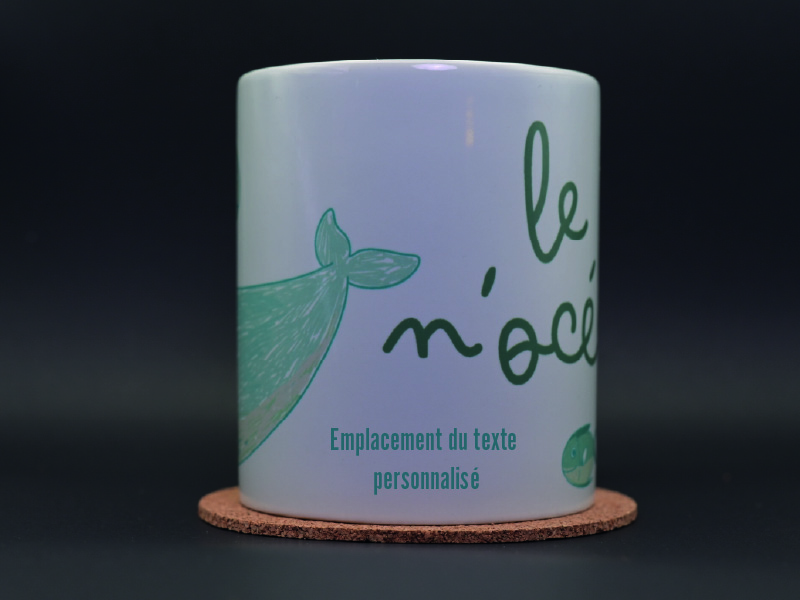 Emplacement du texte personnalisé