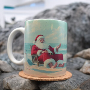 Le père NOël à la plage