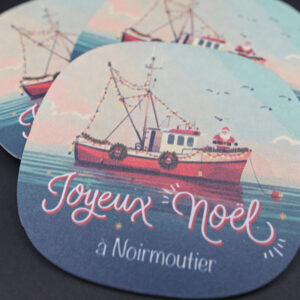 Sous-verres carton "Joyeux Noël à Noirmoutier" – Image 1