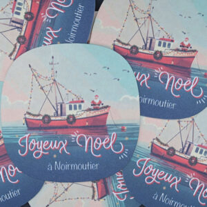 Sous-verres carton "Joyeux Noël à Noirmoutier" – Image 3