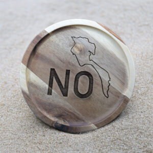 Petit plateau rond bois "île NO" – Image 1